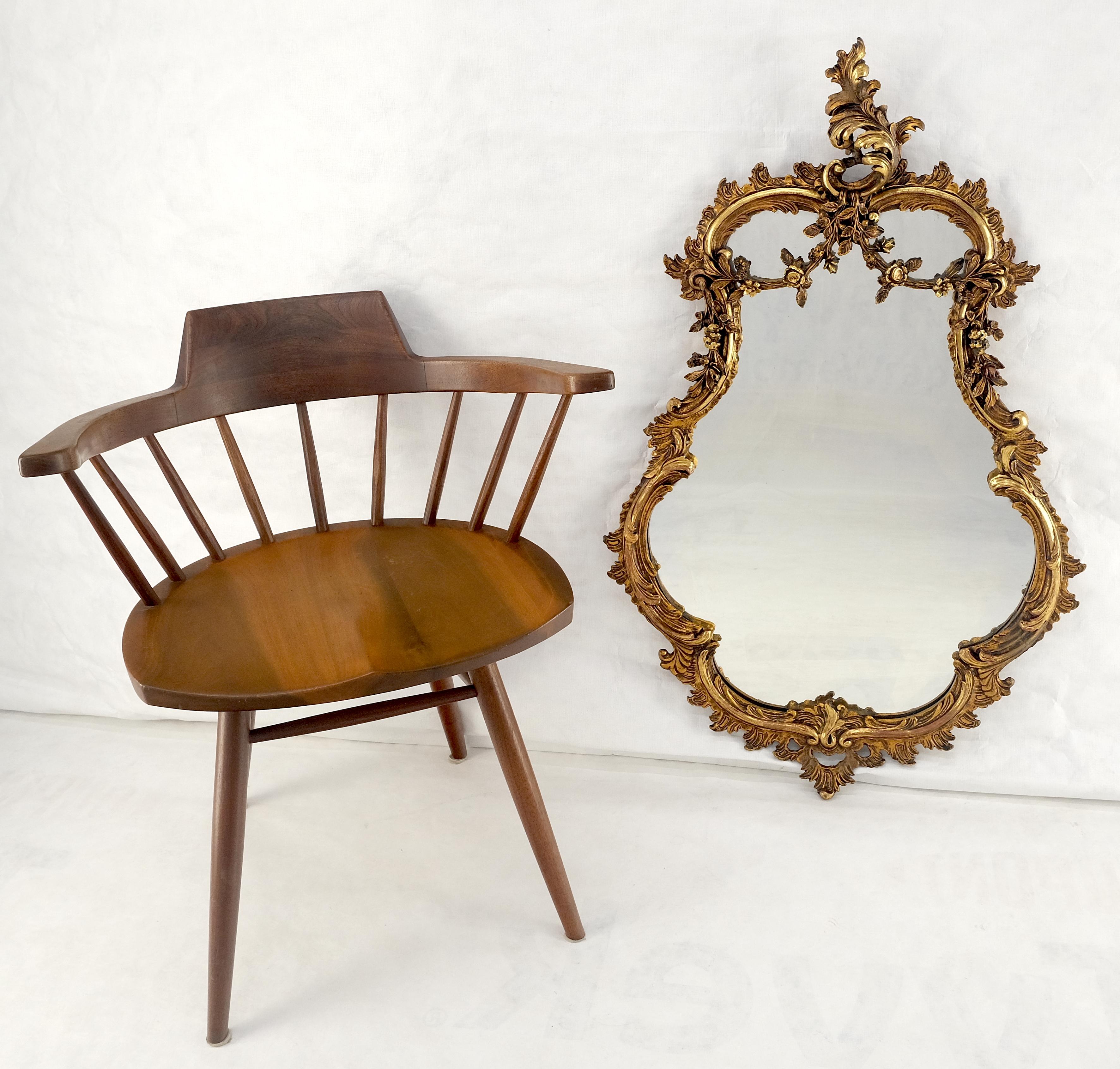 Antique c1900s Fine Gesso Rococo Style Tear Drop Shape Wall Mirror en venta 5