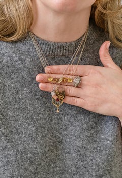 Antique c.1910 Garnet Lavalier Pendant in 9ct Gold