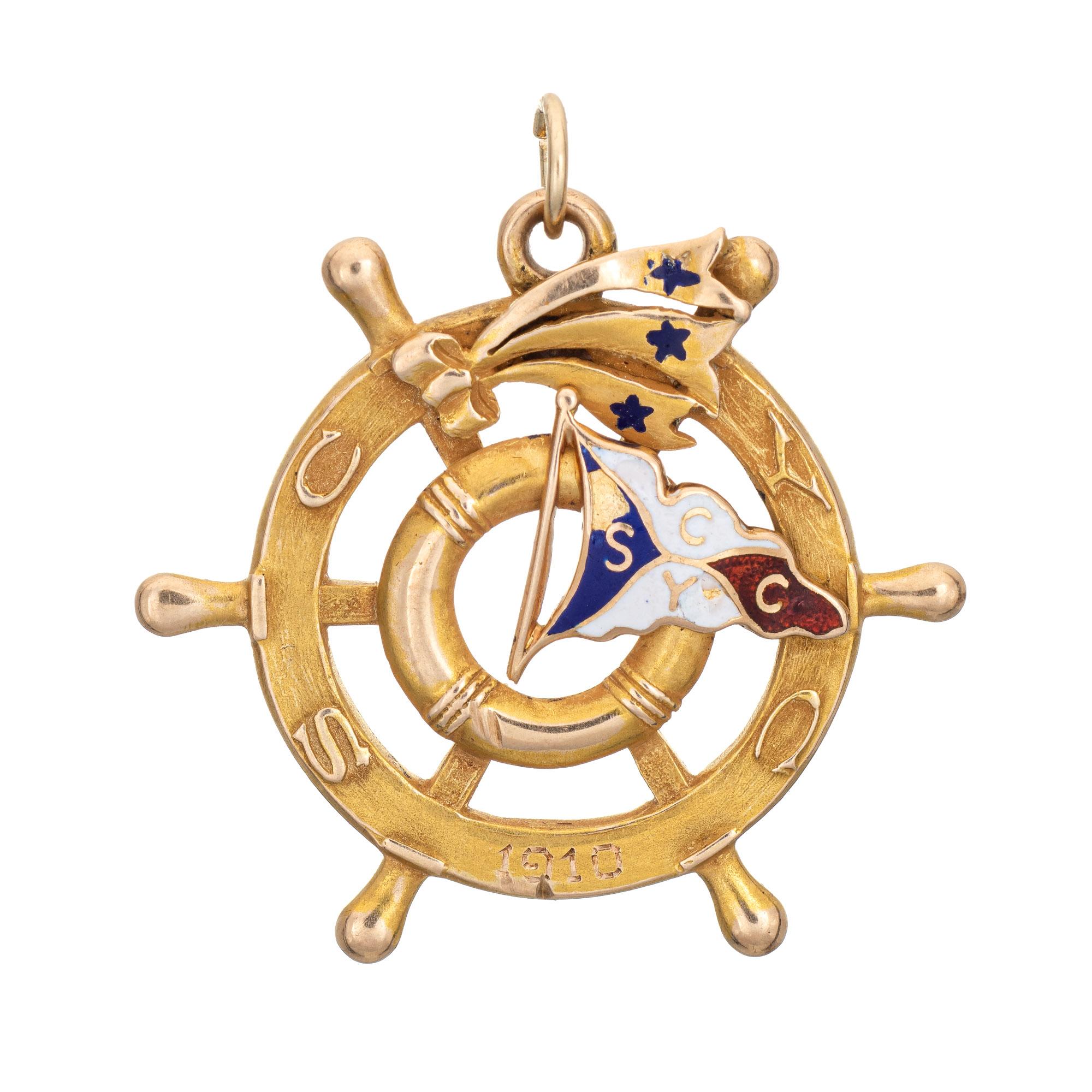ships wheel pendant necklace