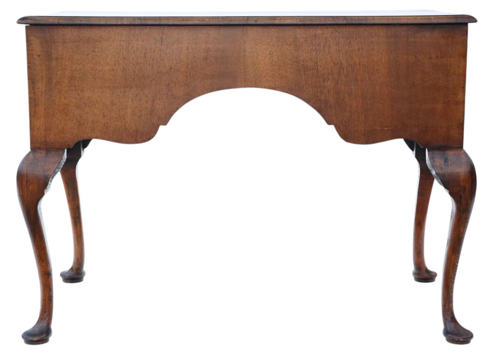 Early 20th Century Antique c.1910 Walnut Figured 5-Drawer Writing Desk / Dressing Table For Sale