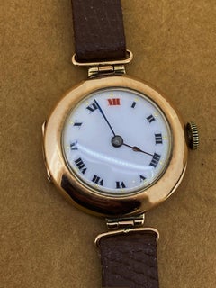 Antique c1915 Rolex W&D 9K 375 Rose Gold 28mm Hinged Round Case Ladies' Watch