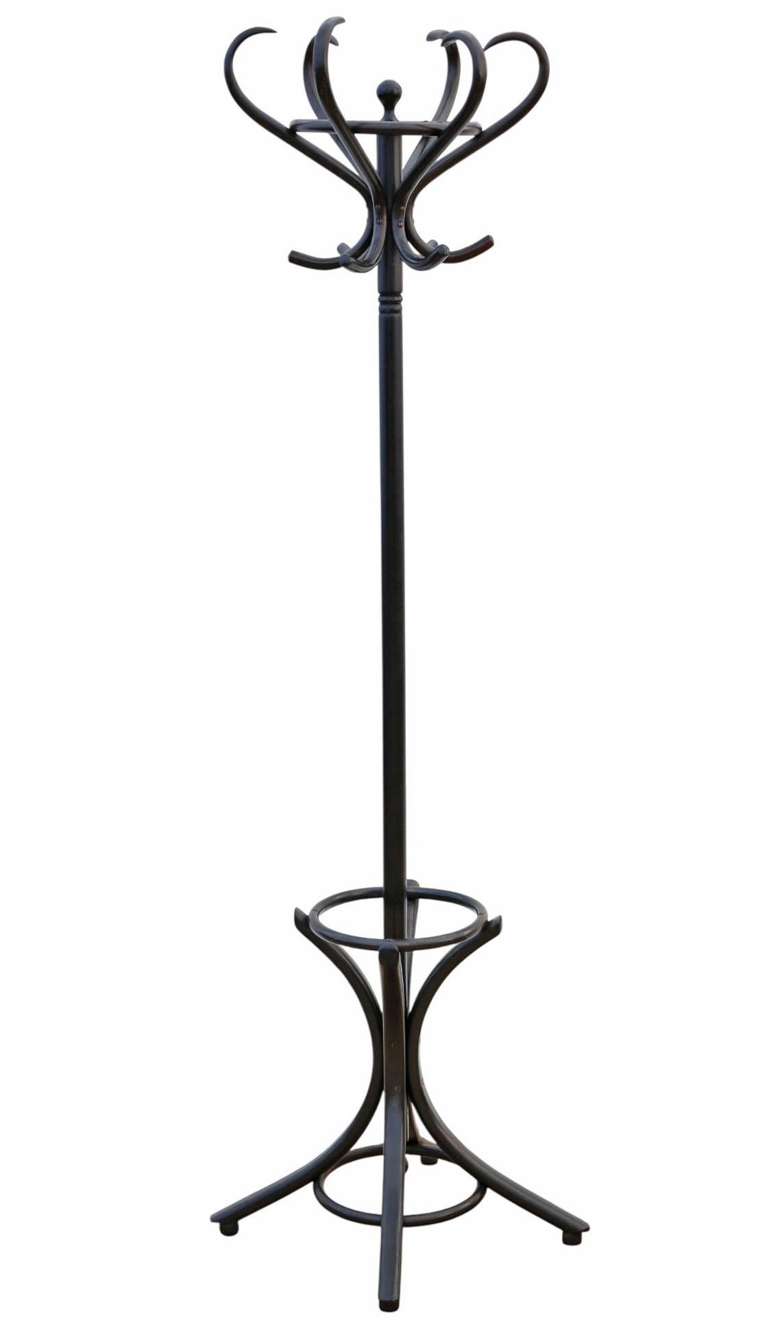 Antike Qualität 1920 Ebonisiertes Bugholz Mantel, Hut, Flur, Stock & Schirmständer

Ein Dielenständer aus Bugholz aus dem frühen 20. Jahrhundert mit attraktivem Alter, Farbe und Patina. Dieser seltene dekorative Fund voller authentischem Charme und