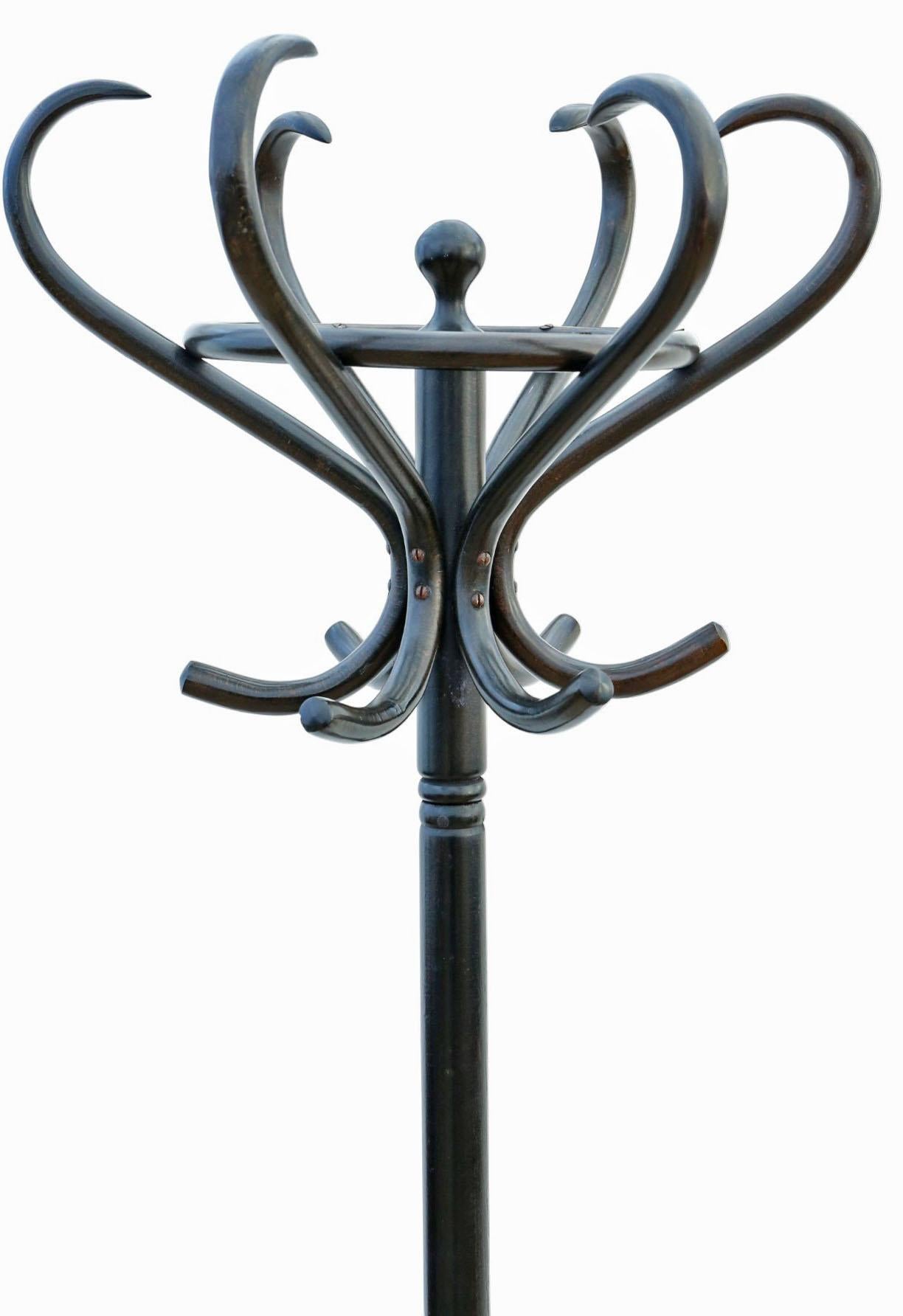 Antiker Mantel-, Hut-, Stock- und Schirmständer aus ebonisiertem Bugholz von A. Hall aus dem Jahr 1920 - Qualität im Zustand „Gut“ im Angebot in Wisbech, Cambridgeshire