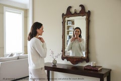 Antique c.1920 Overmantle Wall Mirror – Gilt & Mahogany Veneer, Quality