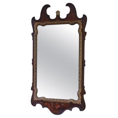 Antique c.1920 Overmantle Wall Mirror – Gilt & Mahogany Veneer, Quality