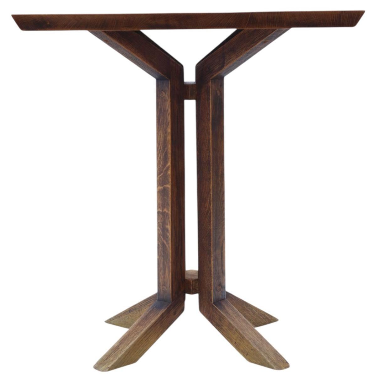 Antiguo c.1920 Mesa auxiliar rectangular de roble Mesa auxiliar o centro de ventana principios del siglo XX en venta