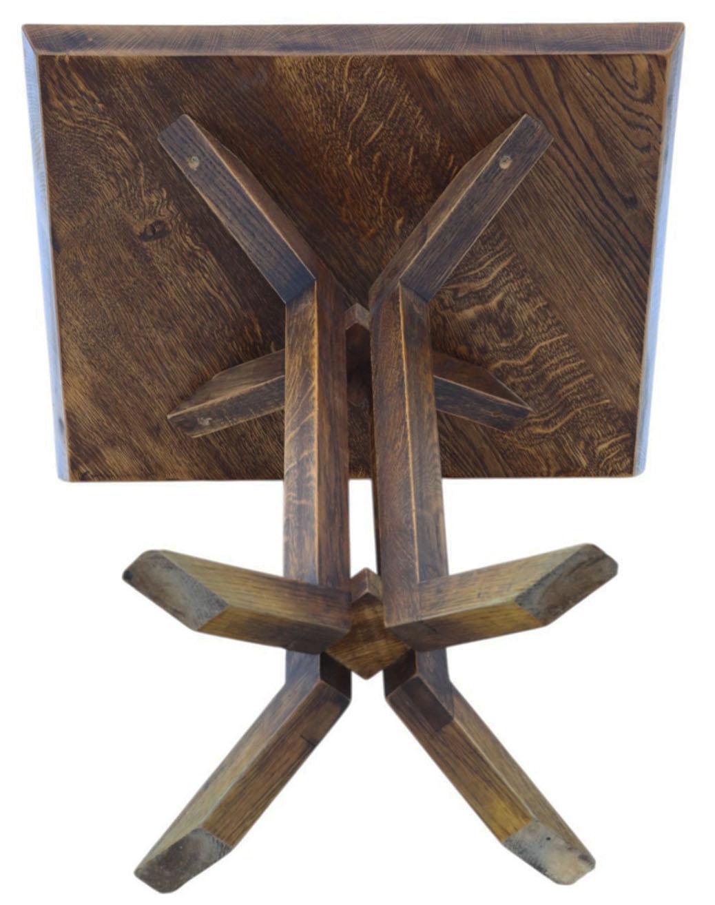Antiguo c.1920 Mesa auxiliar rectangular de roble Mesa auxiliar o centro de ventana en venta 3