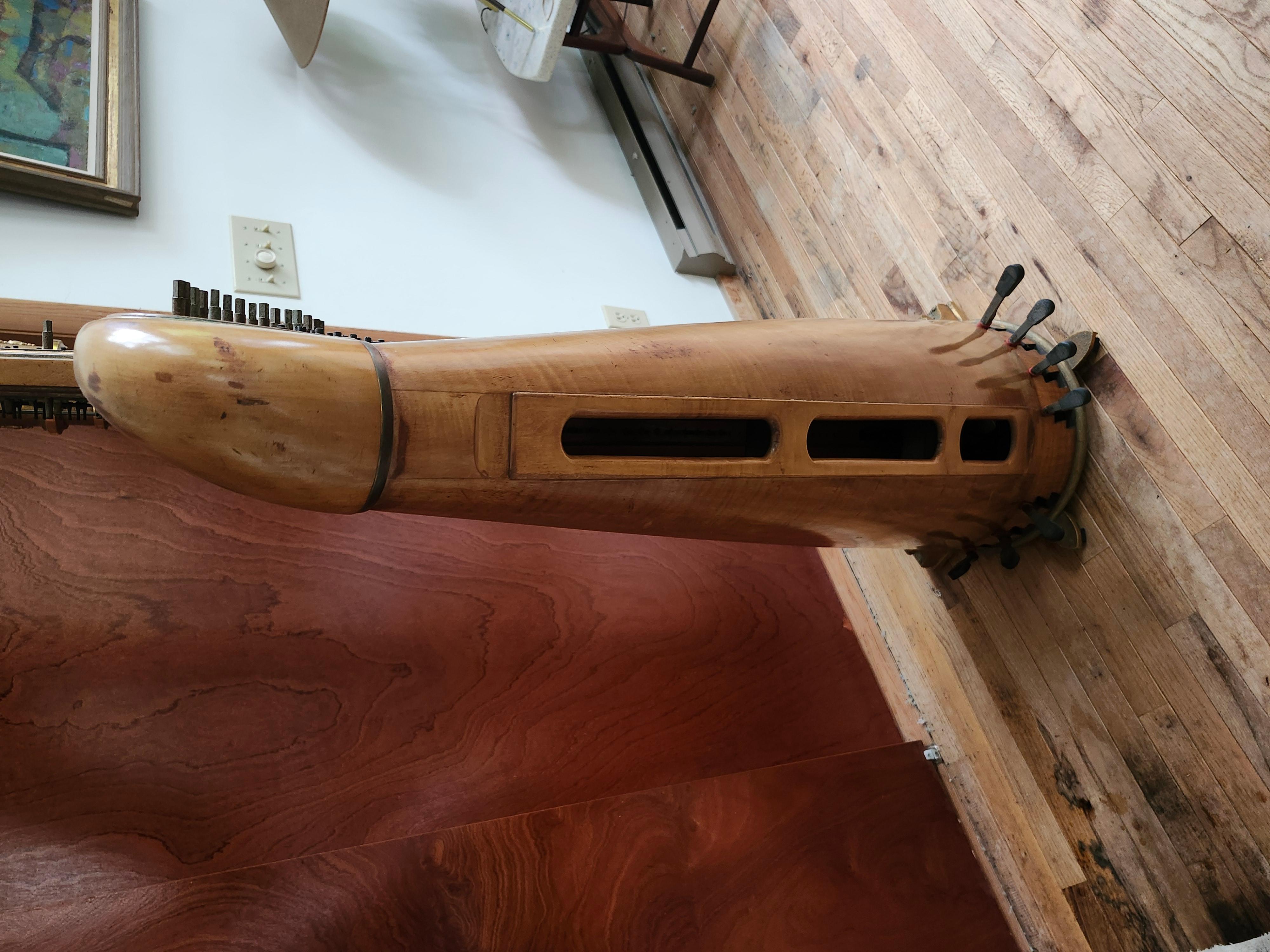 Antique Harp C1920 Rudolph Wurlitzer Gilt W Birdeye Maple & Inlay Starke Model For Sale 10