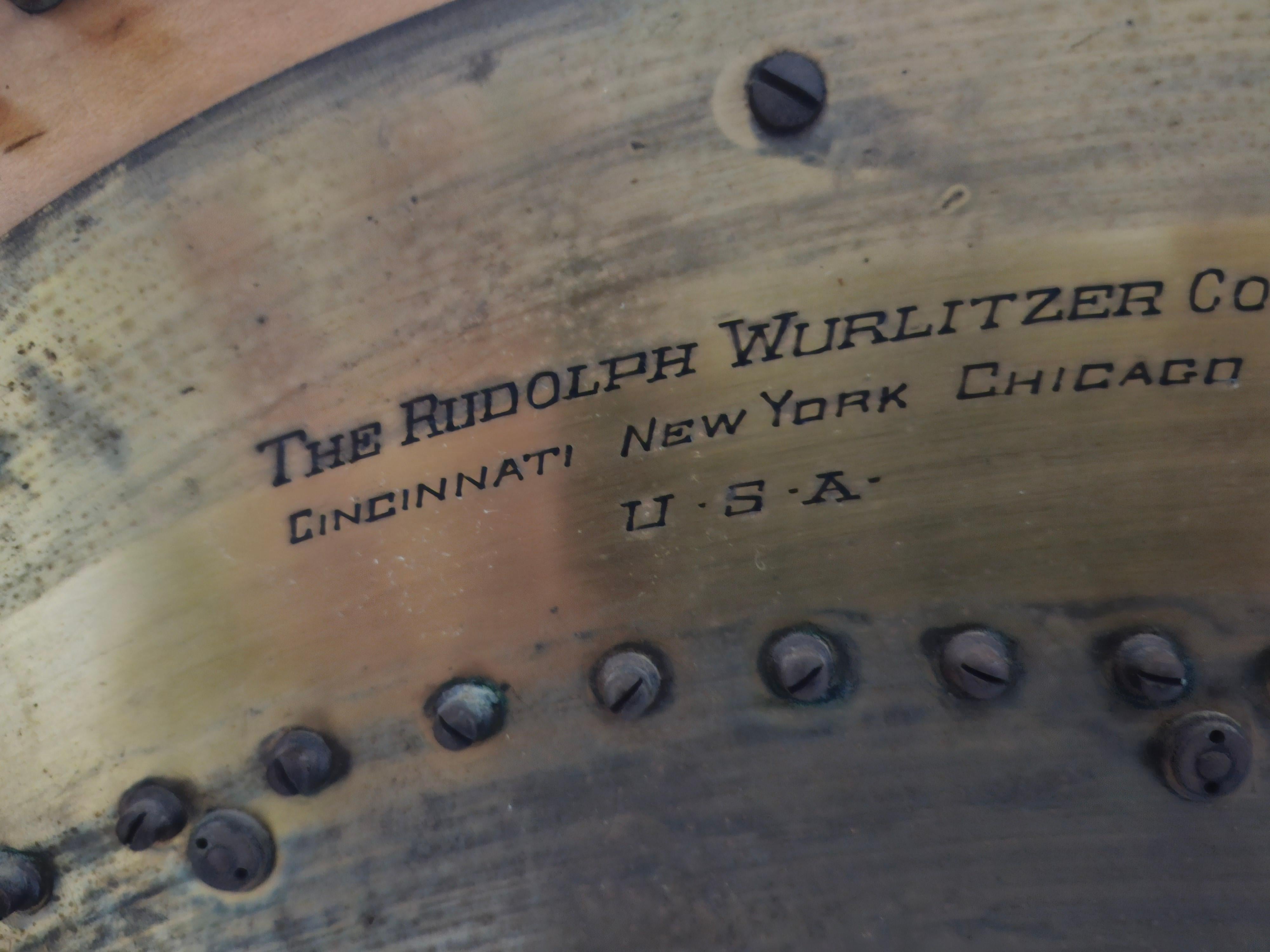 Antique Harp C1920 Rudolph Wurlitzer Gilt W Birdeye Maple & Inlay Starke Model For Sale 11