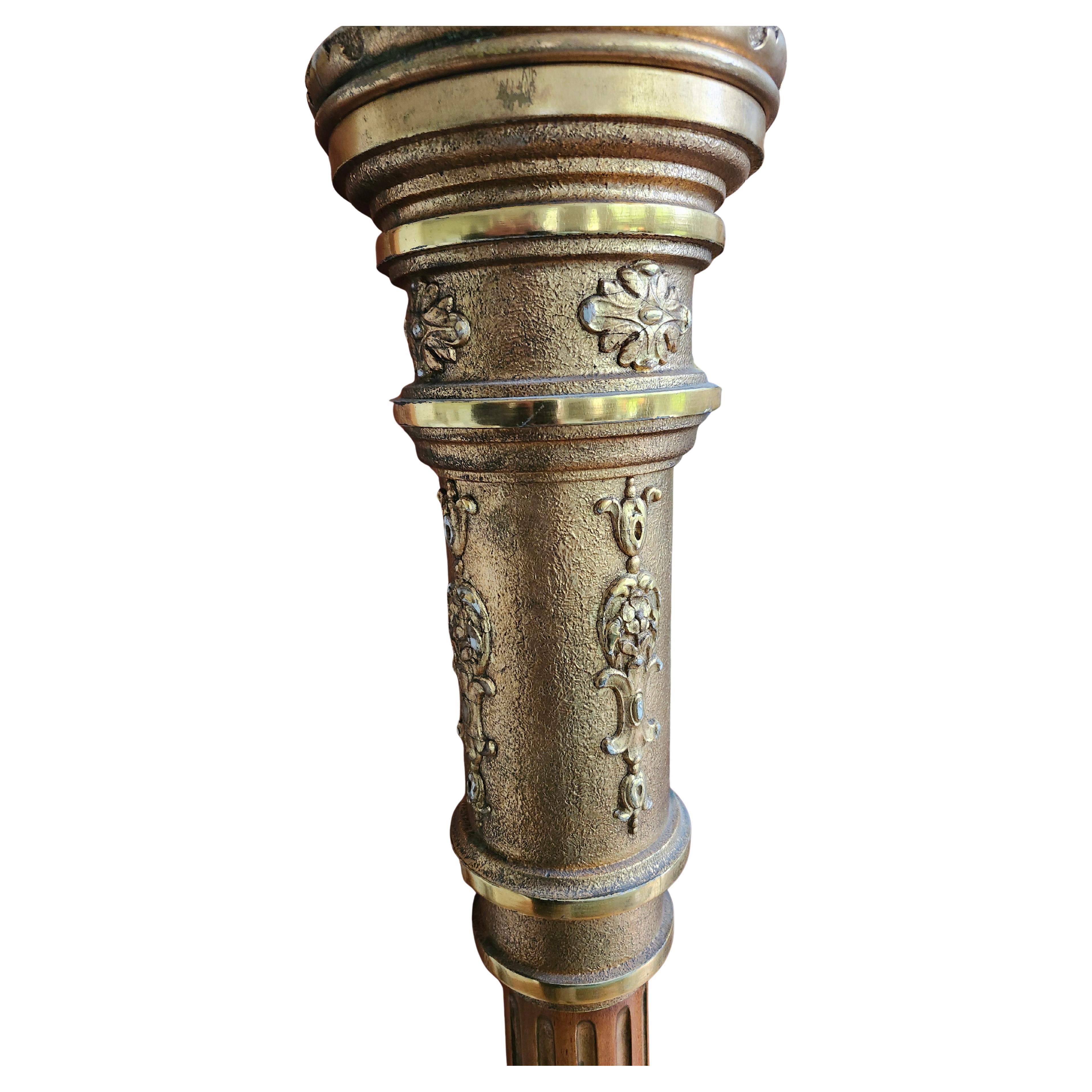 Gesso Antique Harp C1920 Rudolph Wurlitzer Gilt W Birdeye Maple & Inlay Starke Model For Sale