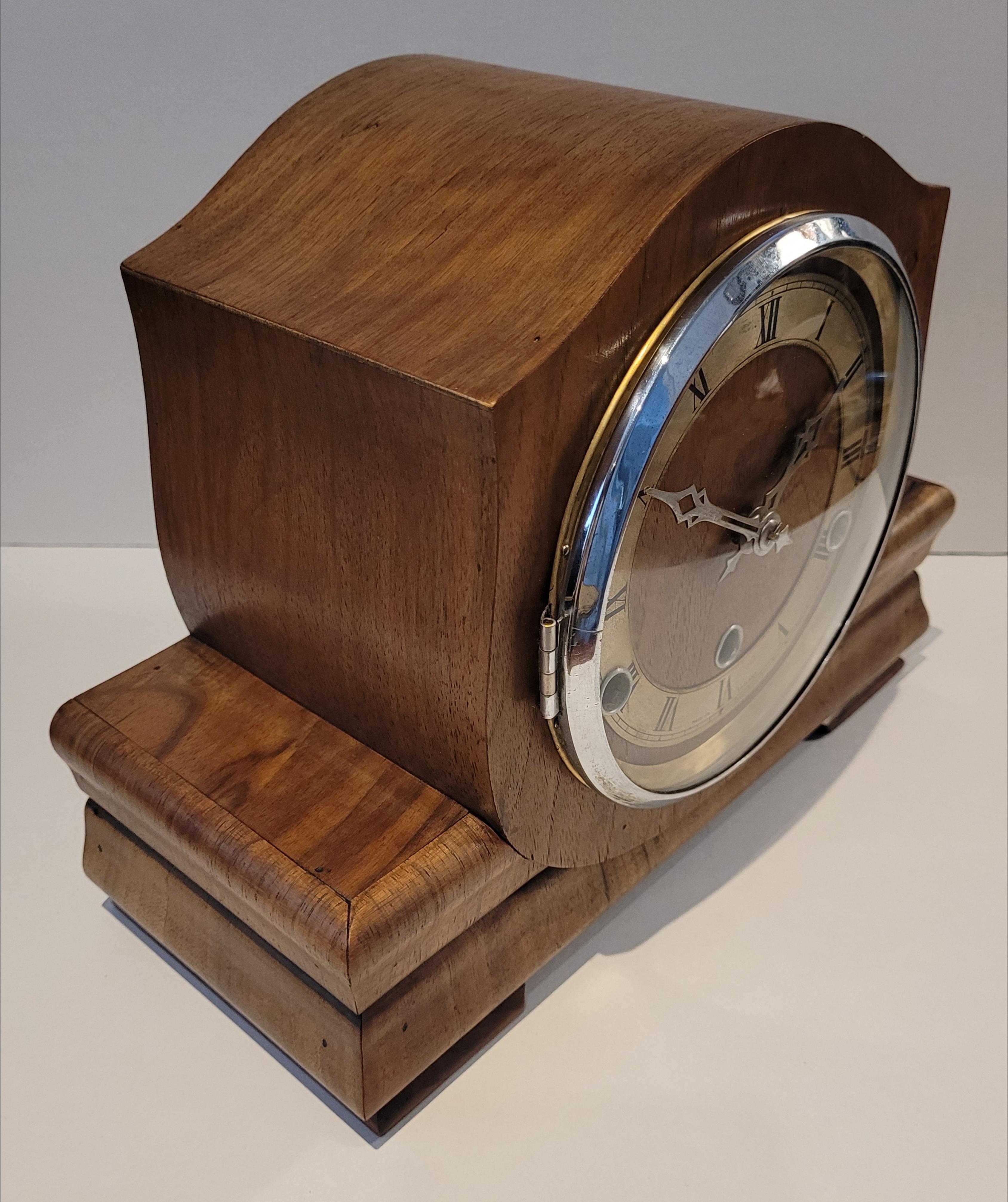 Antique c1930’s English “Perivale” Walnut Cased Westminster Chiming