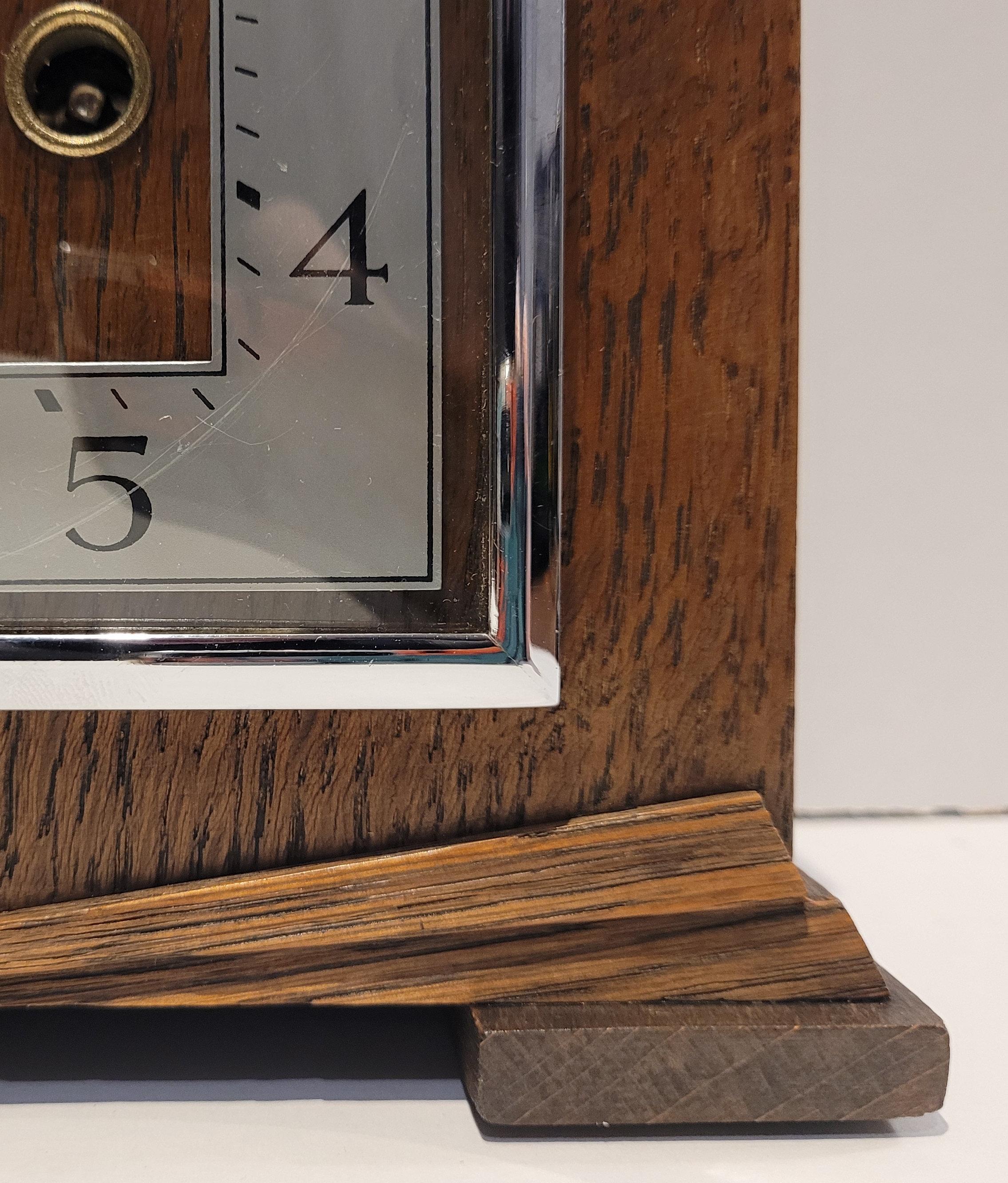 Antique c1930's “Smiths Enfield” Square Art Deco Chiming Mantel Clock ...