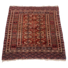 Antique c.19th Turkmen Tekke Marriage Rug 4
4" x 3
10" (132x116cm Wedding Dowry)