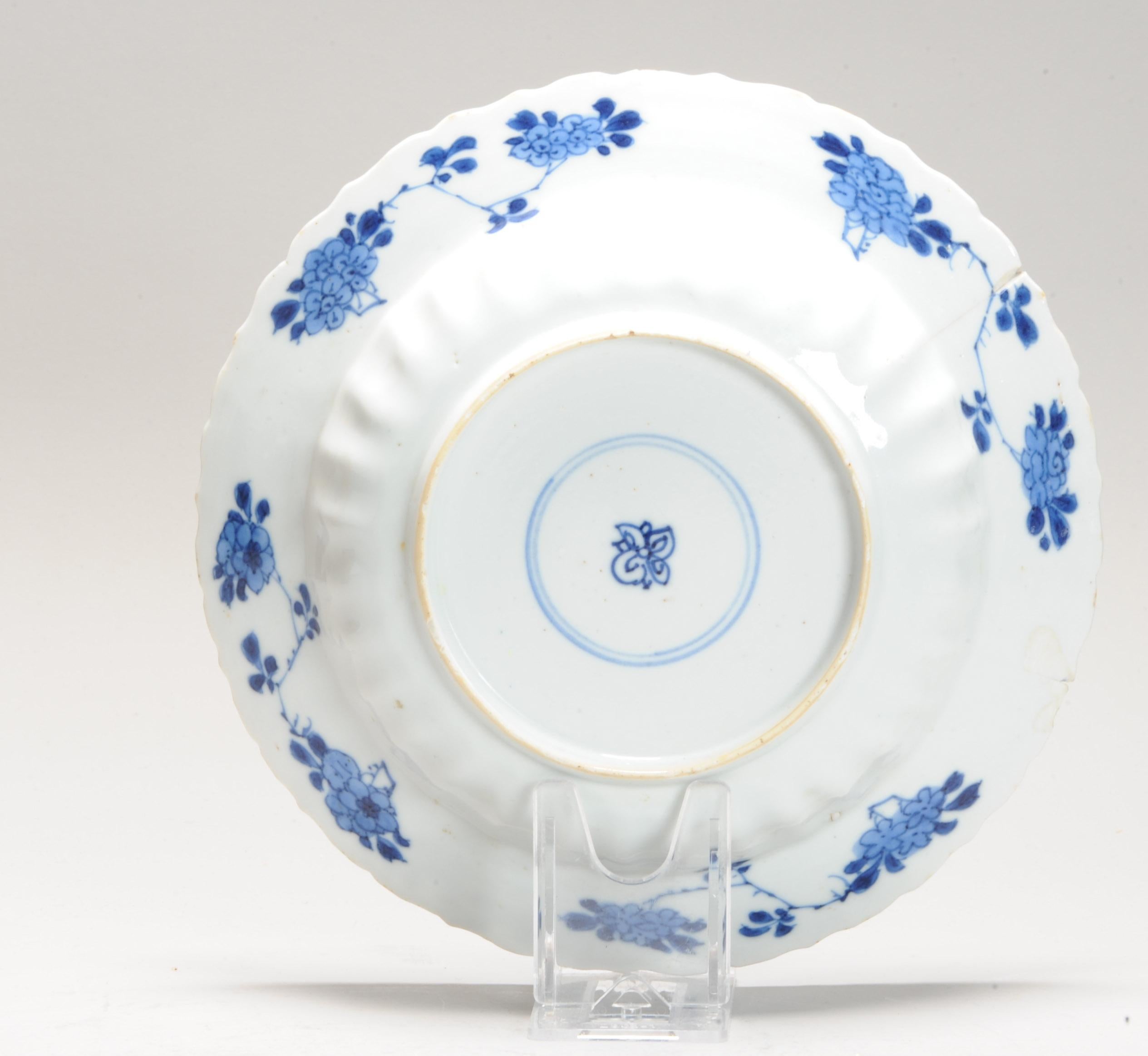 Antiguo Ca 1700 Porcelana China Kangxi Azul y Blanca Placa Xieyi Paisaje en venta 1