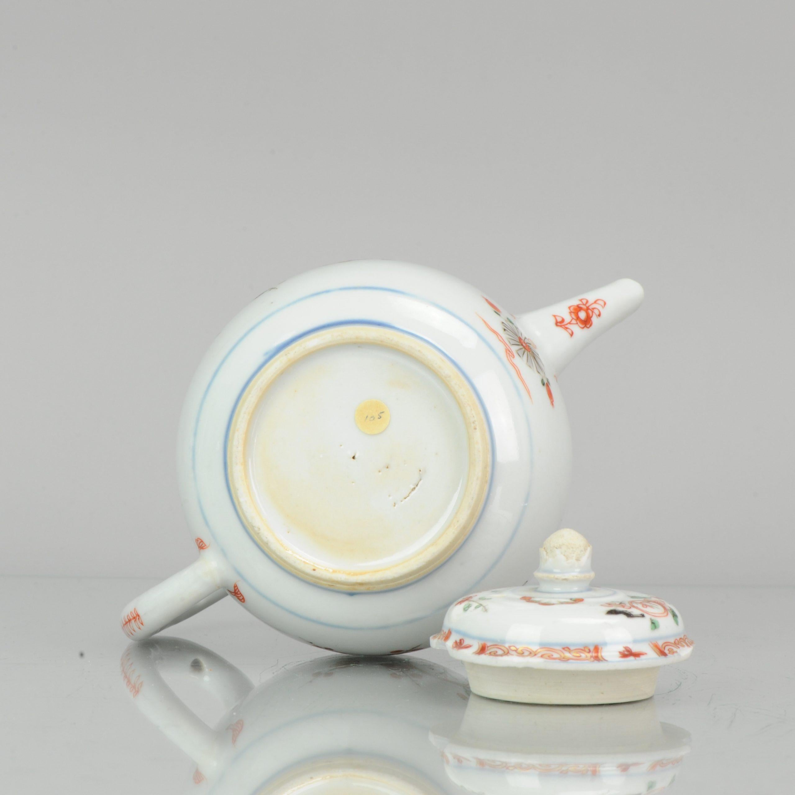 Antique Chinese Porcelain Kangxi Famille Verte Rare Decorated Teapot 7