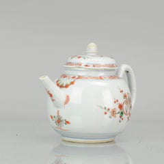Antique Chinese Porcelain Kangxi Famille Verte Rare Decorated Teapot
