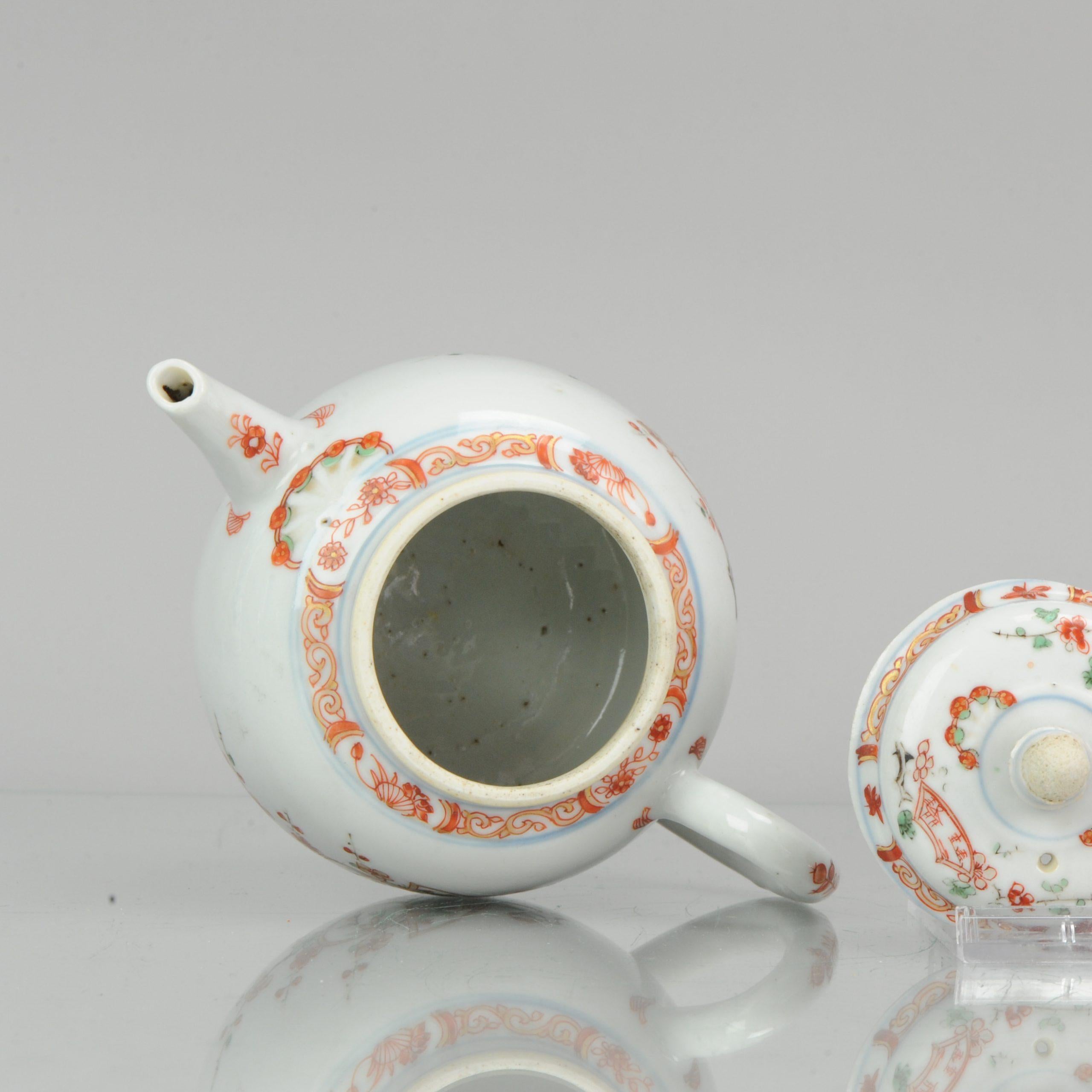 Antique Chinese Porcelain Kangxi Famille Verte Rare Decorated Teapot 4