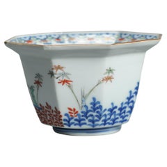 Antike ca 1700 Japanische Arita Kakiemon Ungewöhnlich geformte Schale Blumen