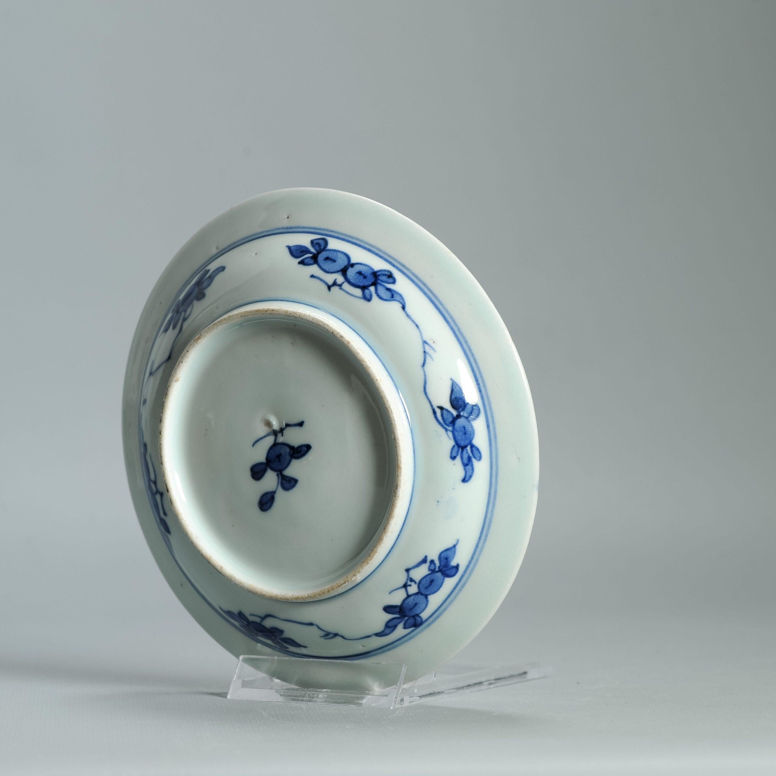 Antico piatto giapponese Arita Master of the Rocks Shunzhi del 1700 ca Molto raro in vendita 5