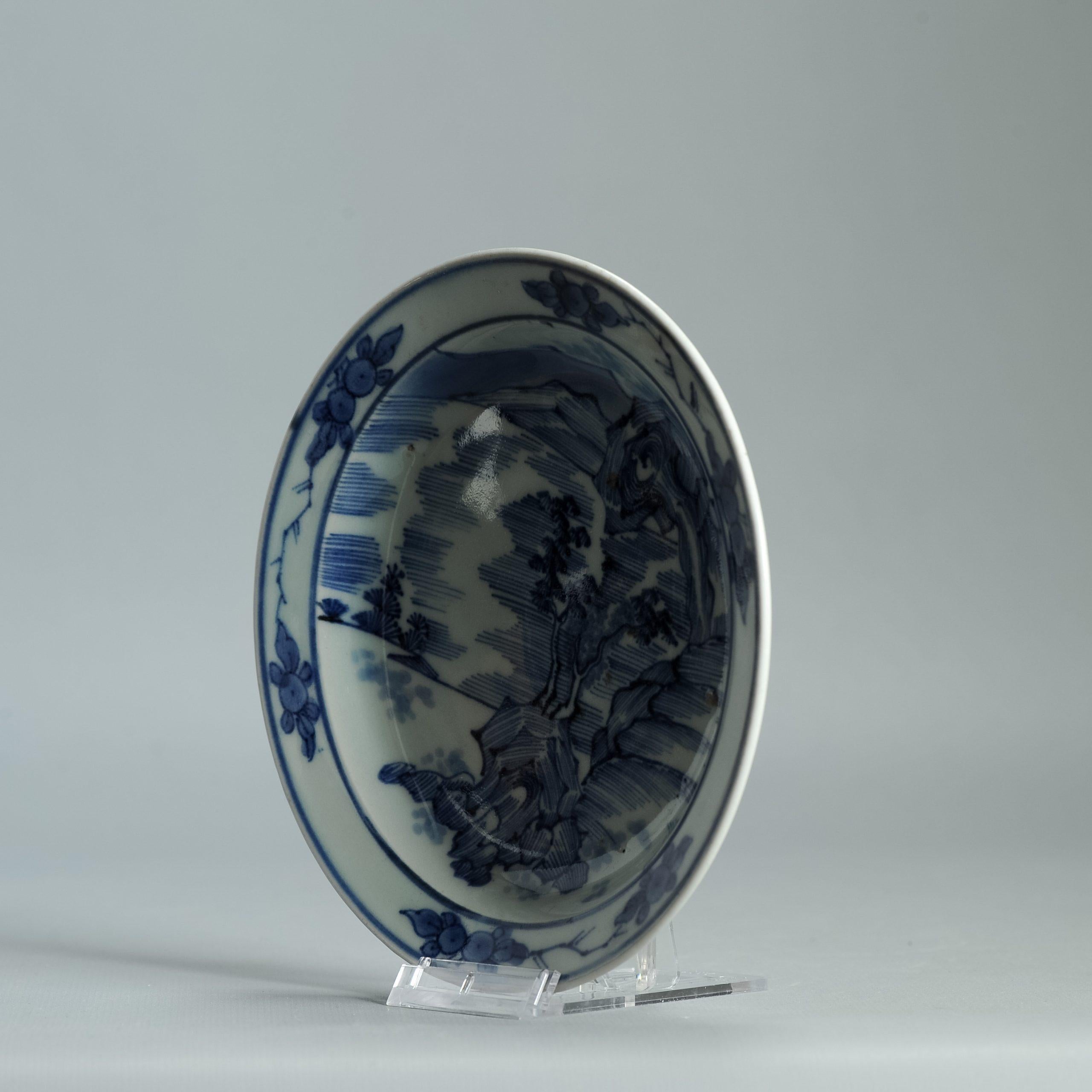 Antico piatto giapponese Arita Master of the Rocks Shunzhi del 1700 ca Molto raro in vendita 6