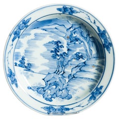 Ancienne assiette du maître des rochers japonais Arita Shunzhi ca 1700 Très rare