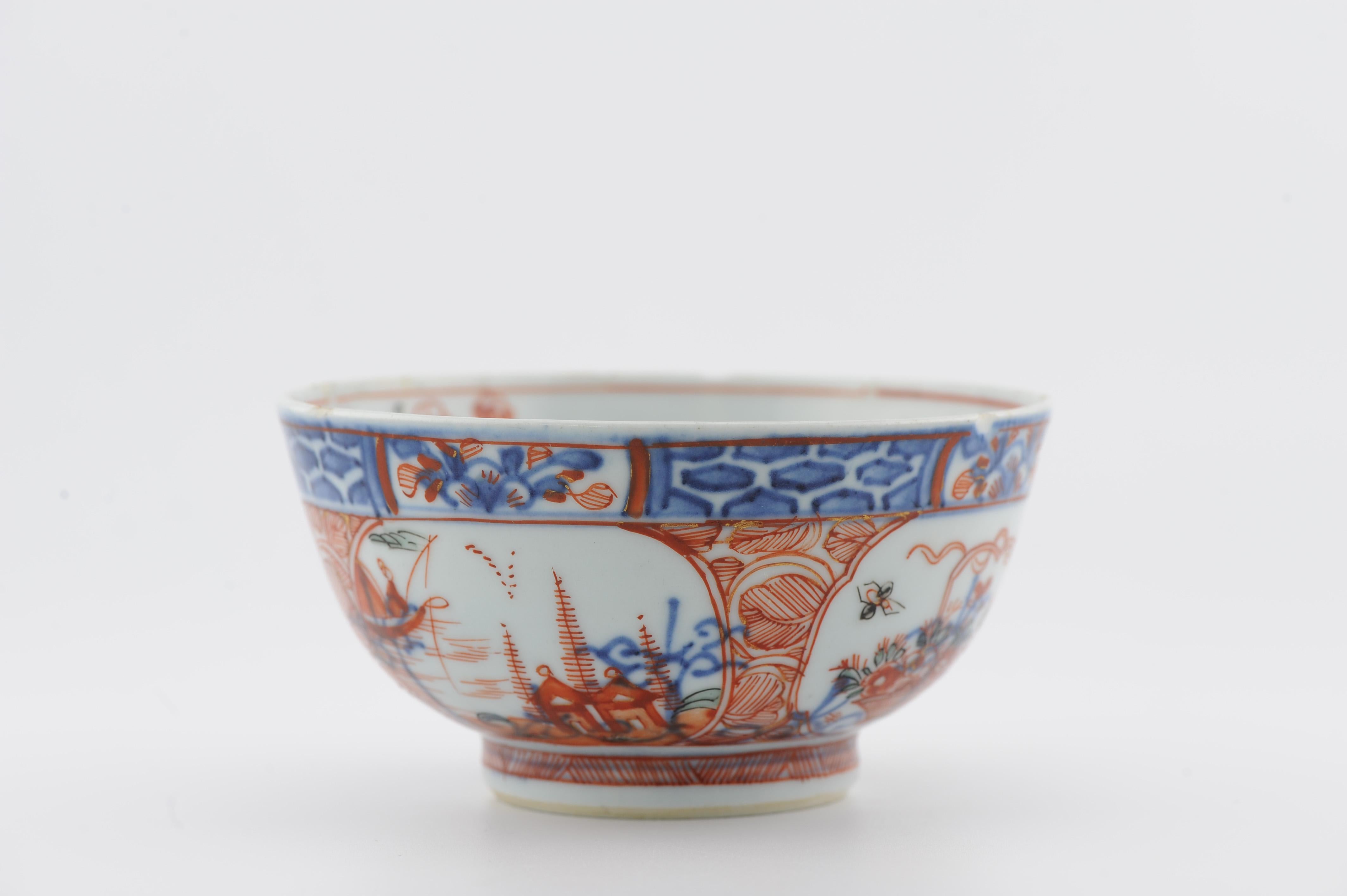 Sharing with you this very nicely Dutch decorated Chinese Porcelain Kangxi bowl.
What you see is a Jingdezhen made porcelain bowl from around 1710-1730. Later decorated in Holland


Condition
1 chip, some fritting and 1 line from rim. Size:
