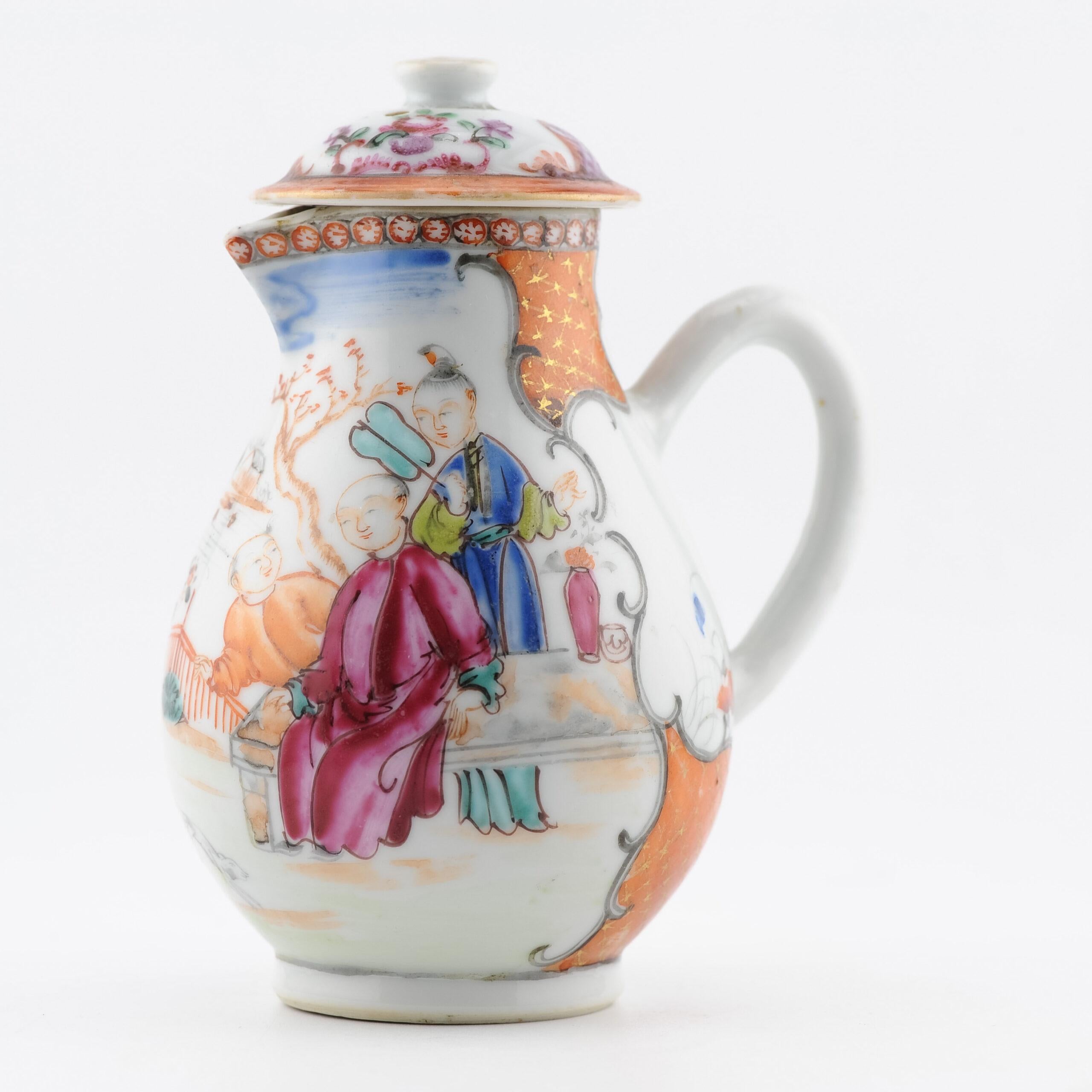 Antique Ca 1740-1750 Chinese Porcelain Qianlong Creamer Famille Rose For Sale 1