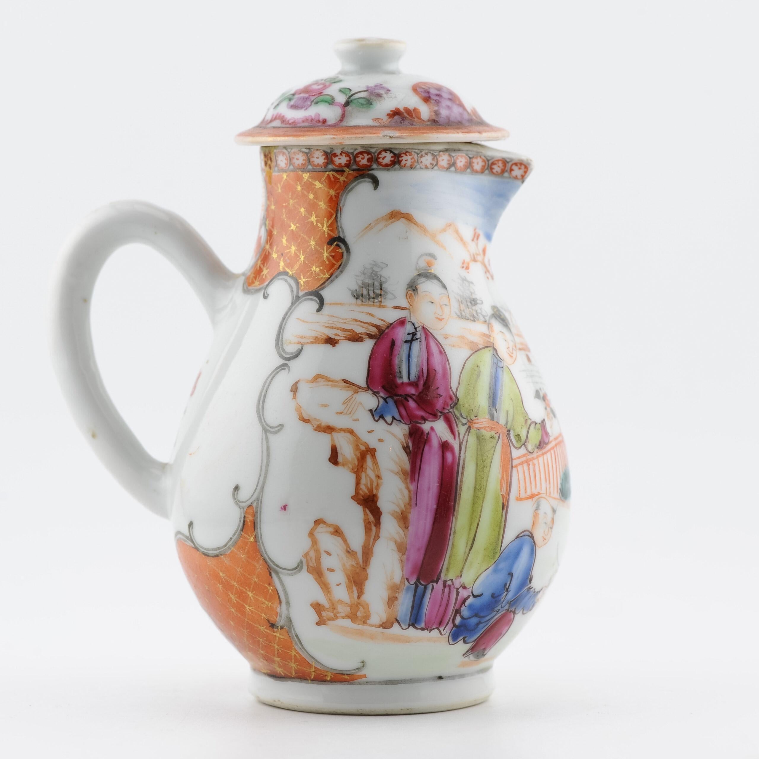 Antique Ca 1740-1750 Chinese Porcelain Qianlong Creamer Famille Rose For Sale 3