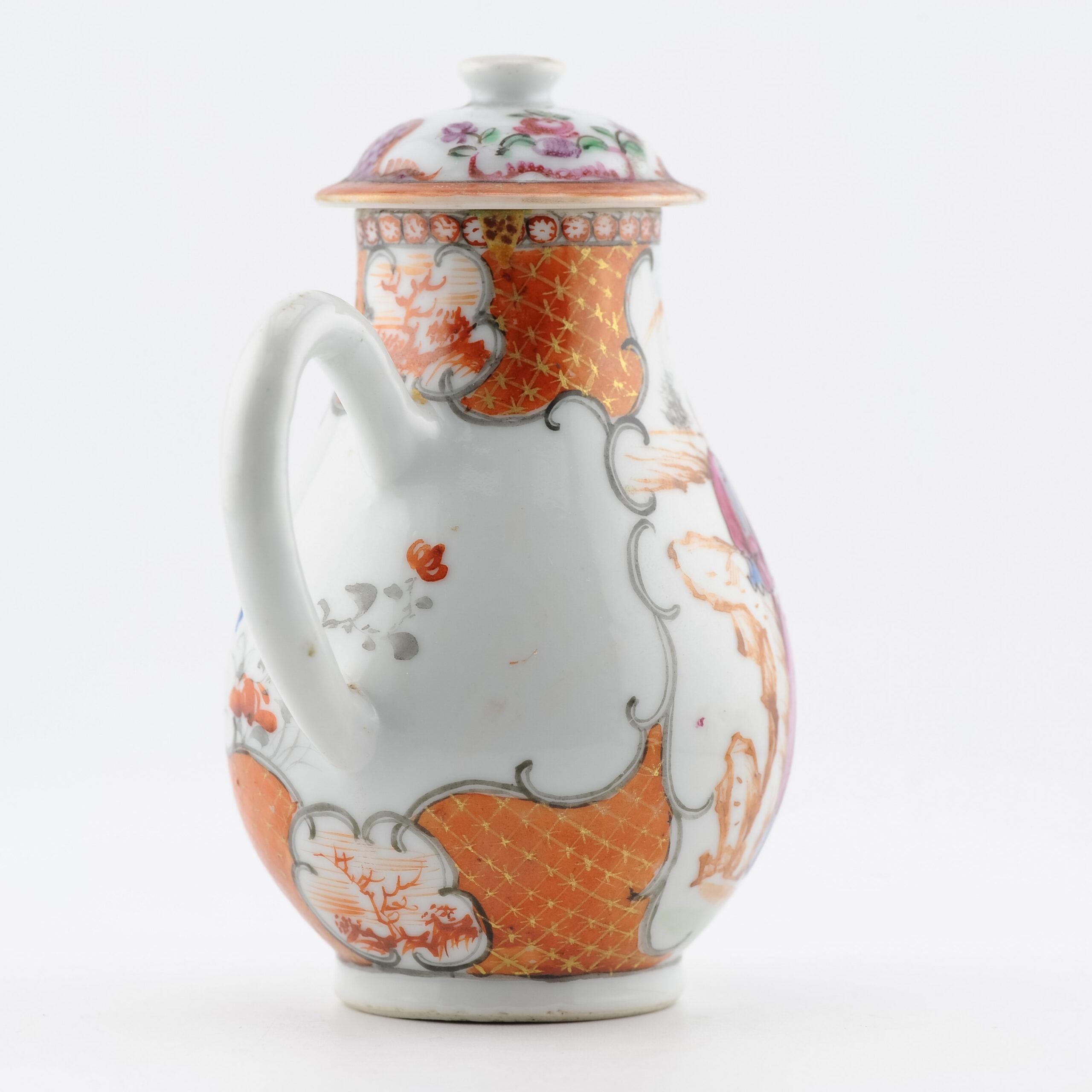 Antique Ca 1740-1750 Chinese Porcelain Qianlong Creamer Famille Rose For Sale 4