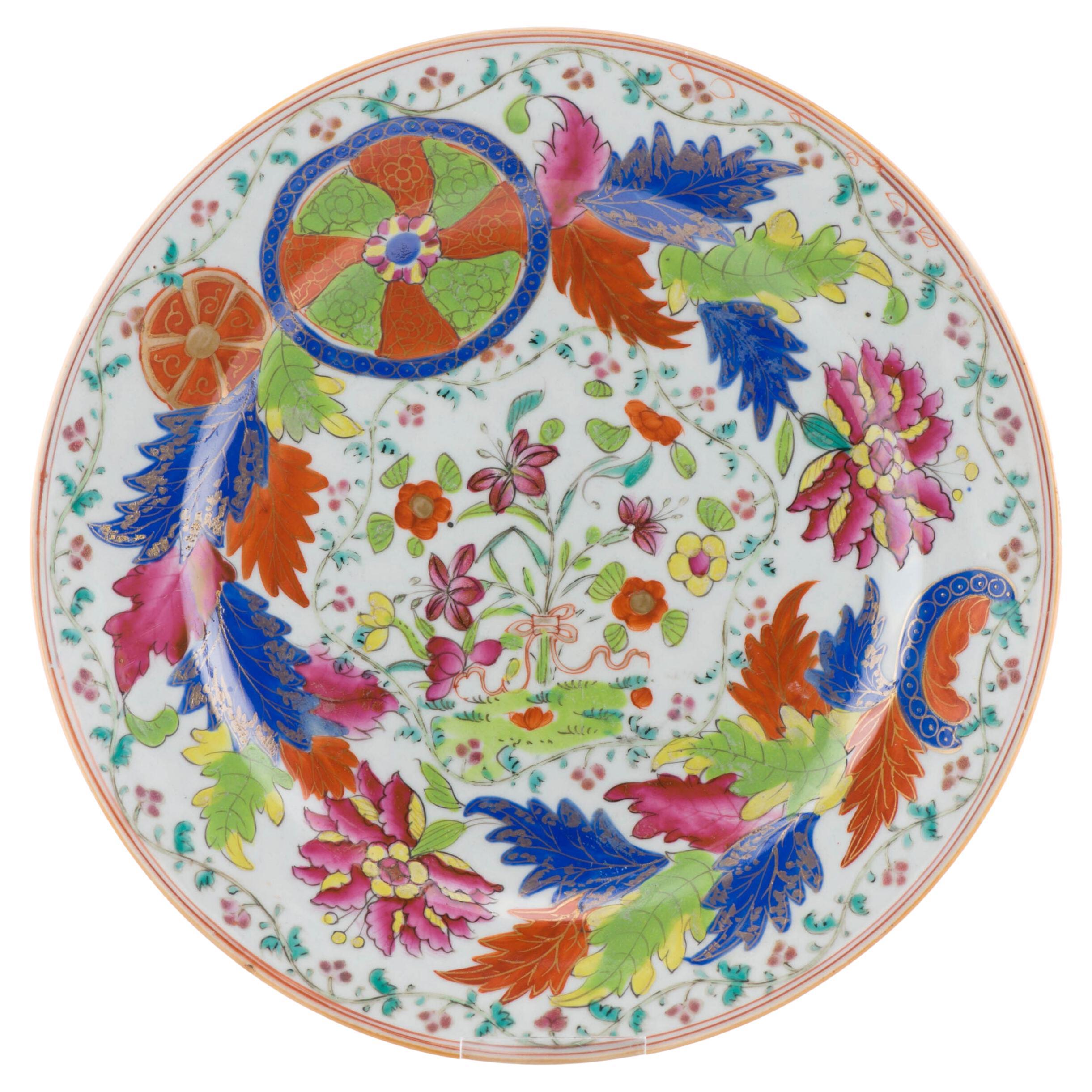 Antique Ca 1750 Qing Dynasty Chinese Porcelain Tobacco Leaf Amsterdams Bont
