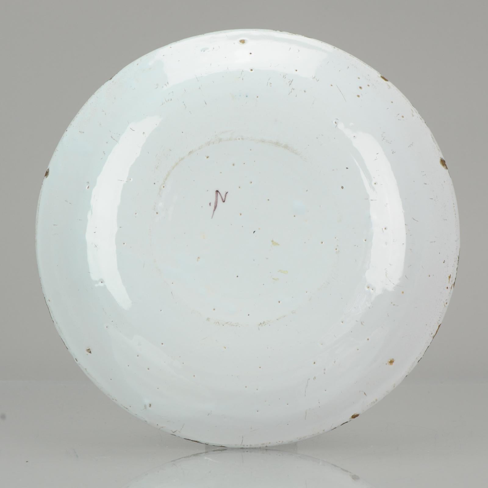 Assiette française ancienne datant d'environ 1900 avec faïence ViVA Oranje Willem V en vente 1