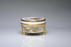 Antique Ca 1900 Japanese Meiji or Taisho Period Satsuma Powder Box with Cover