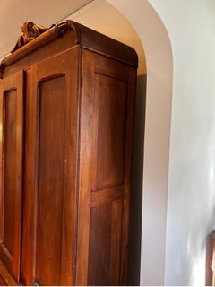 Antique Cabinet /Armoire with Carved Detail on Top