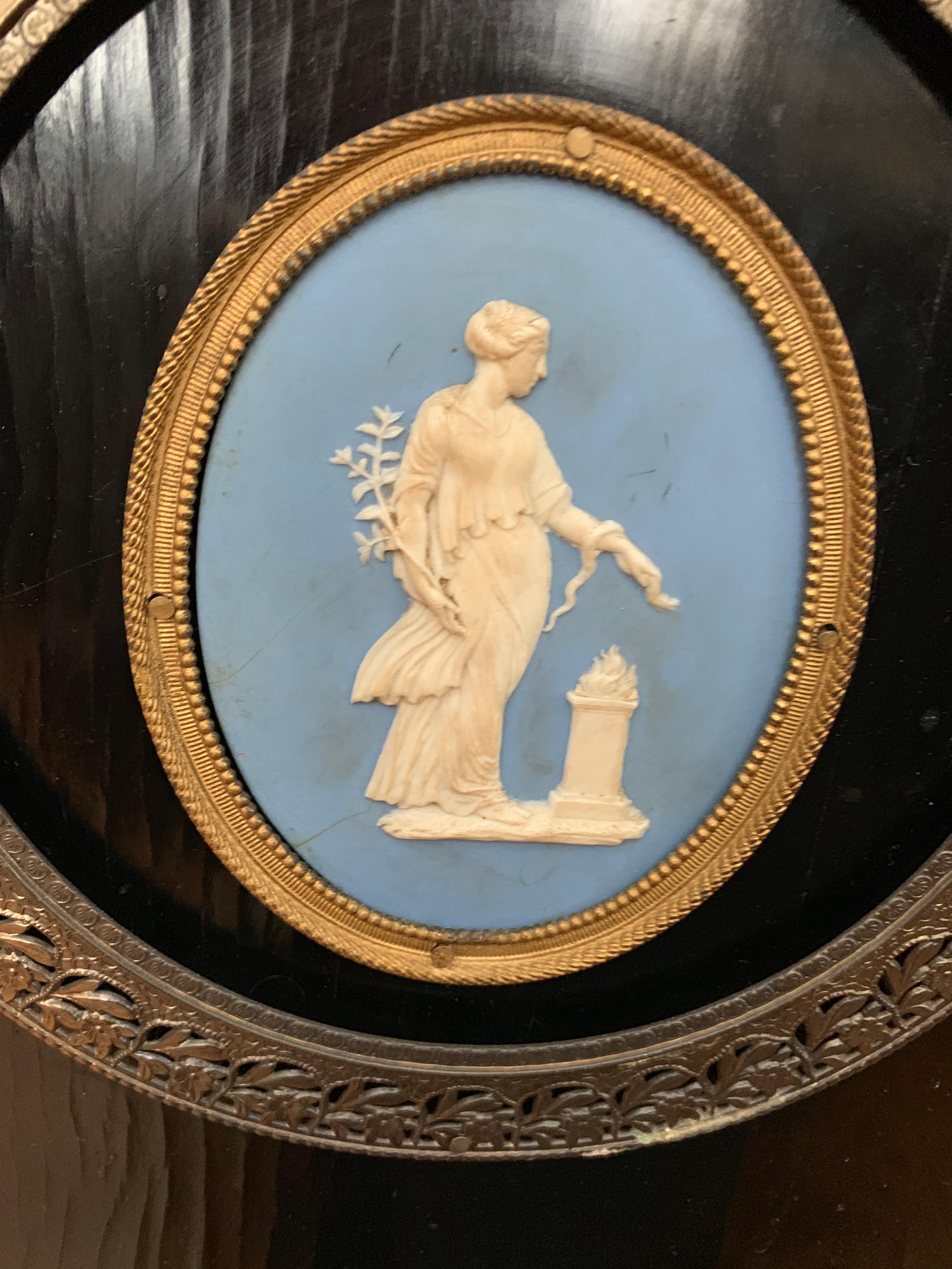 Antique Cabinet, Bronze Detail and Wedgwood Cameo For Sale 5