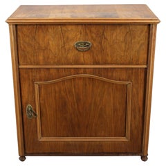Antique Cabinet in Walnut Finish, Czechoslovakia