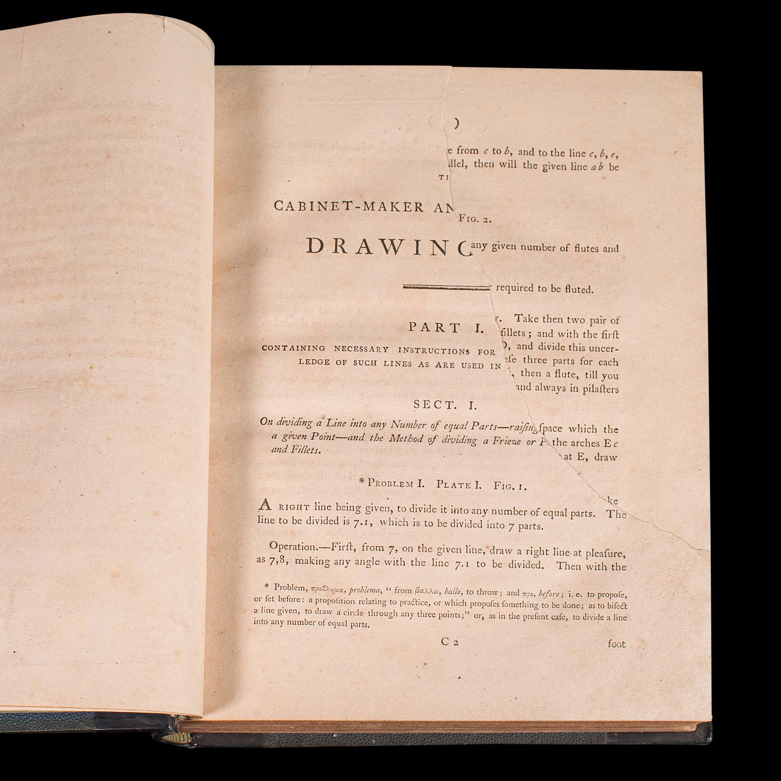 British Antique Cabinet Maker's Drawing Book, Thomas Sheraton, English, Georgian, C.1812 For Sale