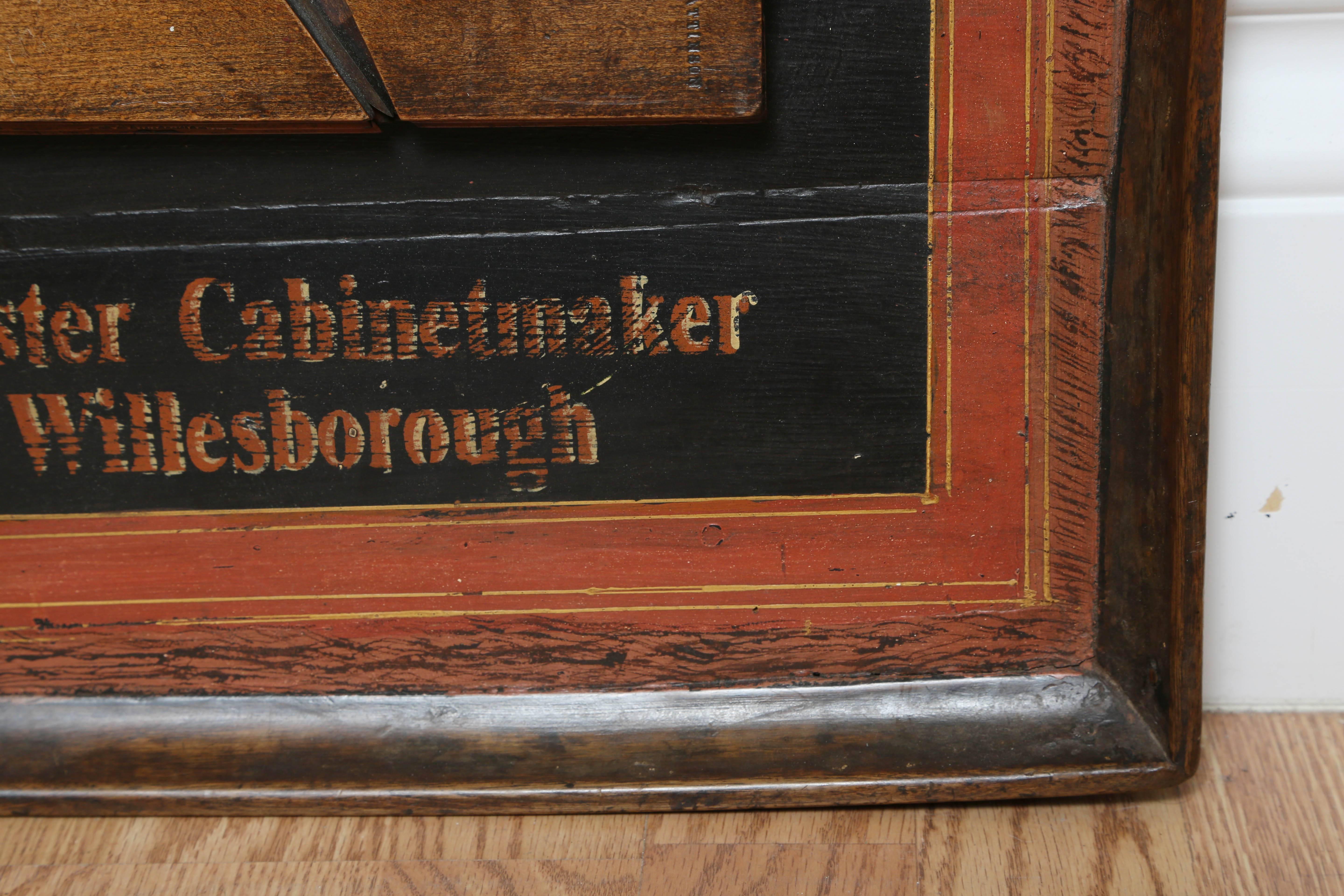 English Antique Cabinet Maker's Sign