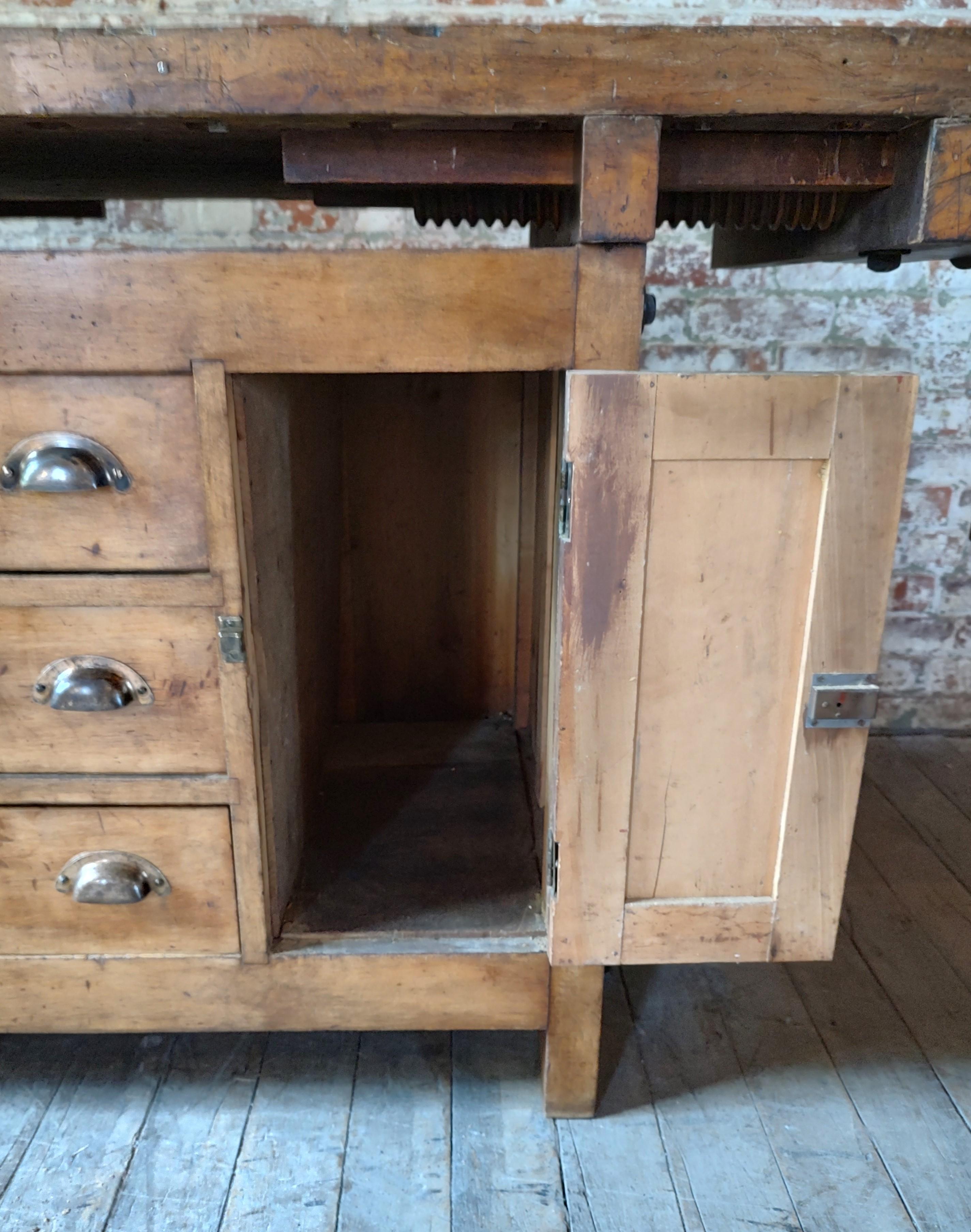 American Antique Cabinet Maker's Workbench