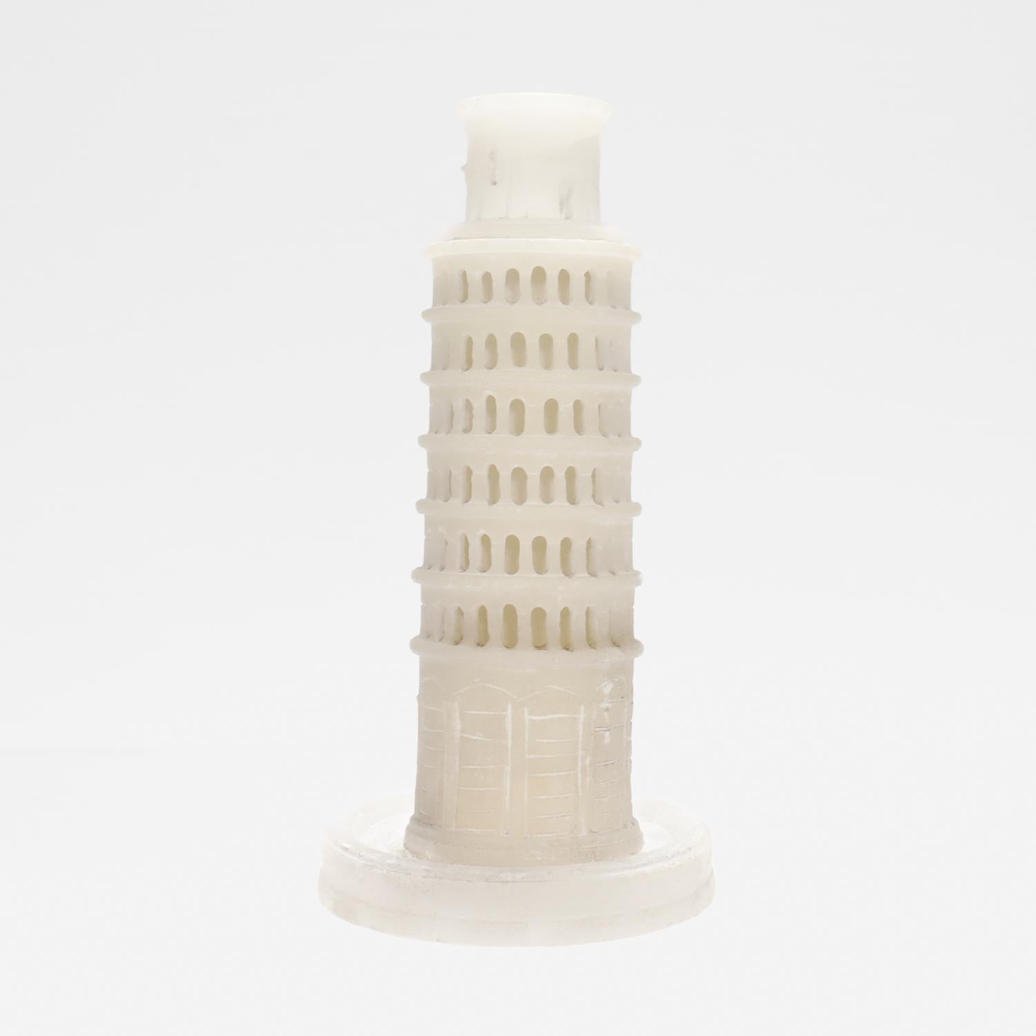 Escultura antigua de alabastro Gran Tour de la Torre Inclinada de Pisa, tamaño armario en Bueno estado para la venta en Philadelphia, PA