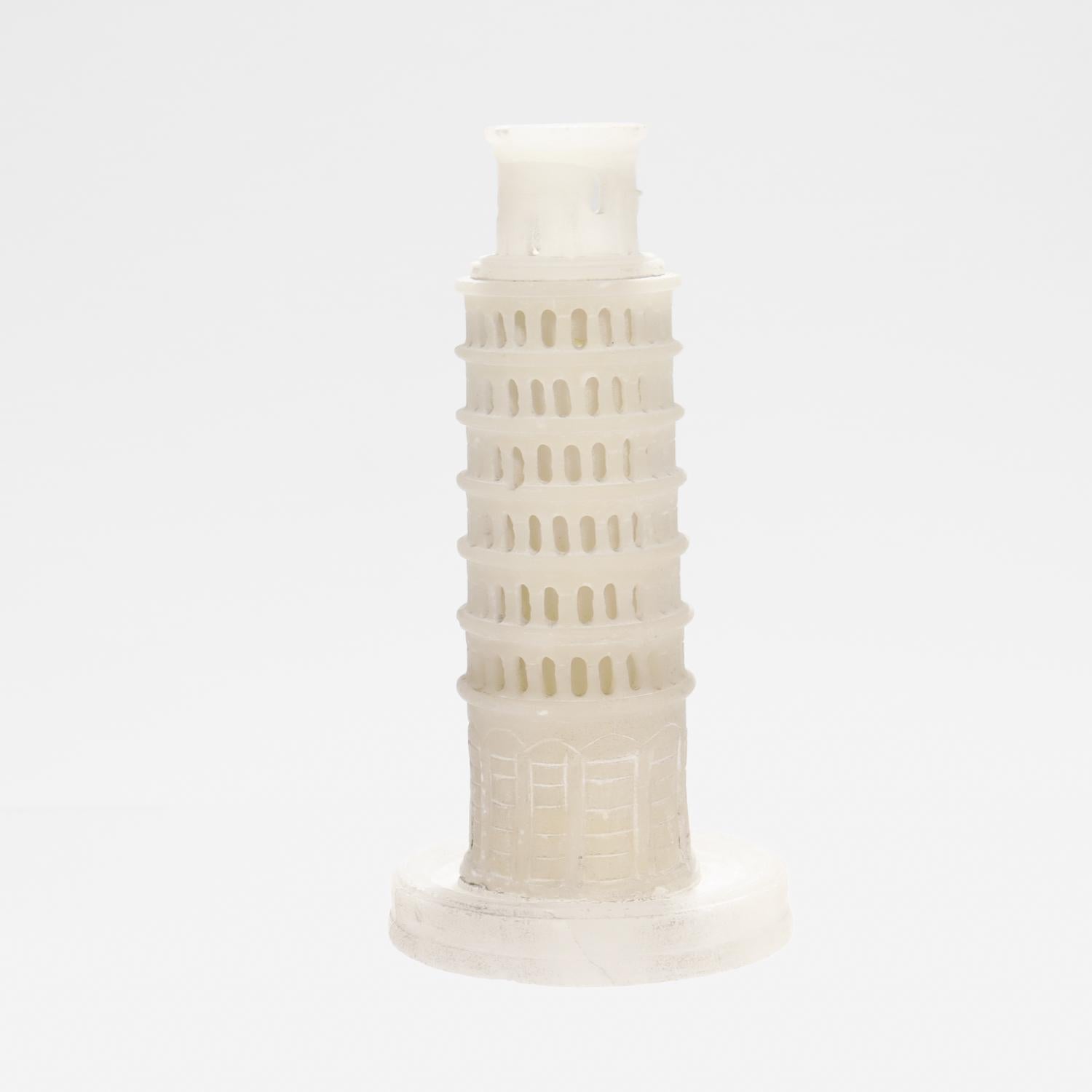Escultura antigua de alabastro Gran Tour de la Torre Inclinada de Pisa, tamaño armario siglo XX en venta