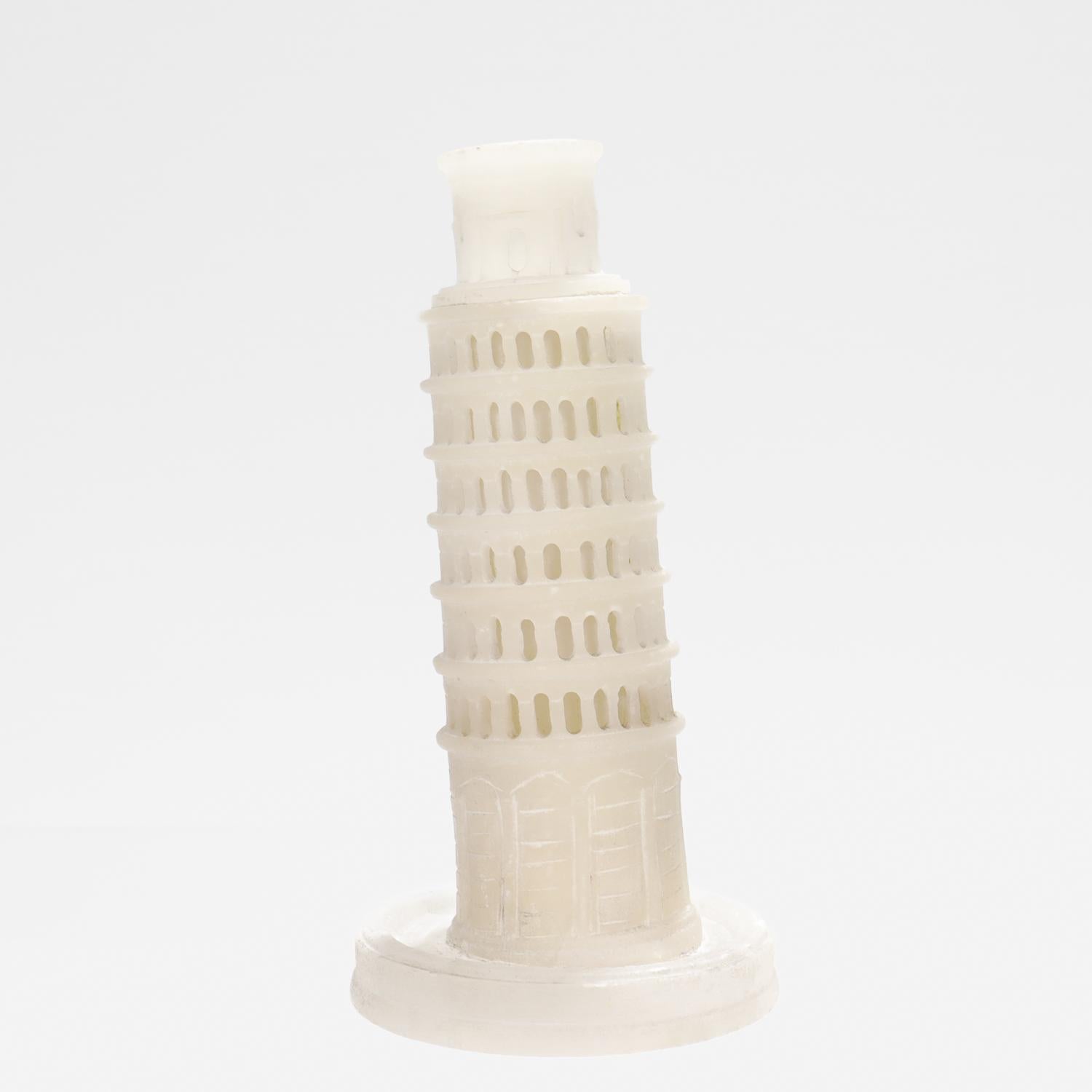 Escultura antigua de alabastro Gran Tour de la Torre Inclinada de Pisa, tamaño armario Alabastro en venta
