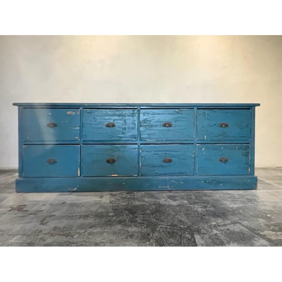 Newly painted and distressed - Antique Eight-Bin cabinet with metal pulls

Item #: FR-0169

Additional information:
Dimensions: 90
