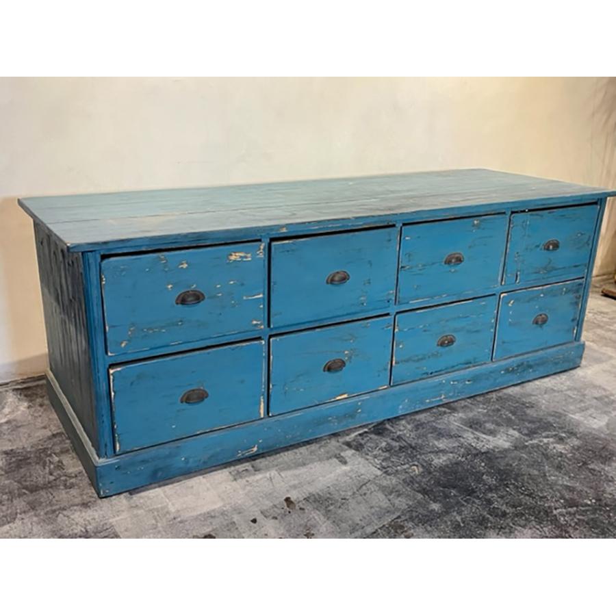 French Antique Cabinet with Eight Drawers FR-0169 For Sale