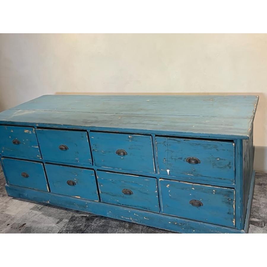 Wood Antique Cabinet with Eight Drawers FR-0169 For Sale