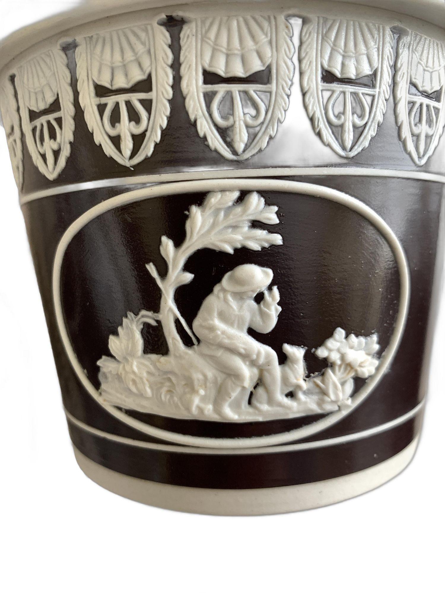 Antique Cache Pots Pair by Ridgway Neoclassical England Circa 1820 2