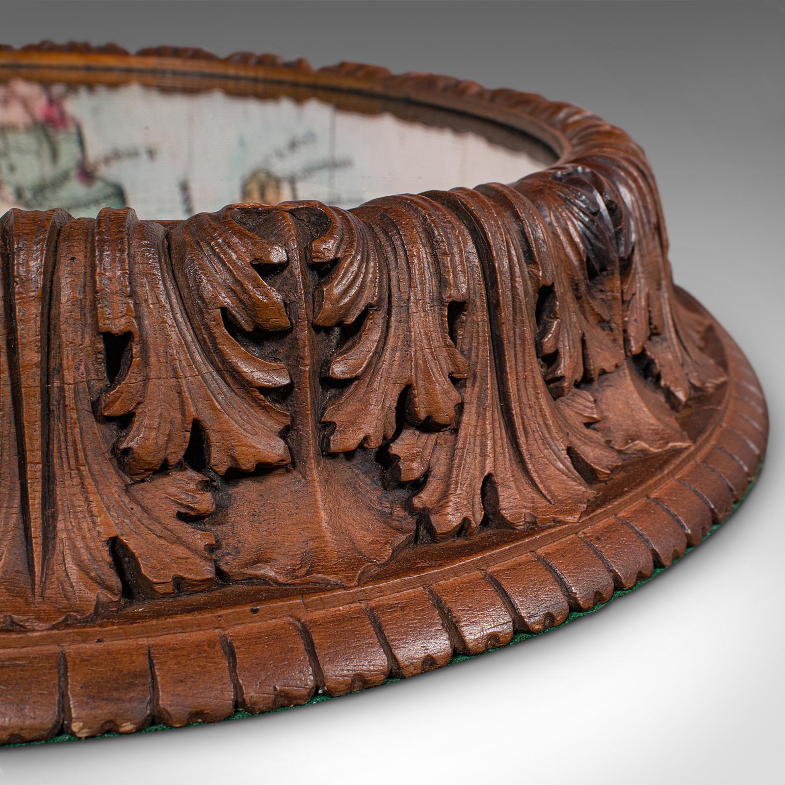 Présentoir à gâteaux ancien, allemand, Oak, centre de table en miroir, victorien en vente 3