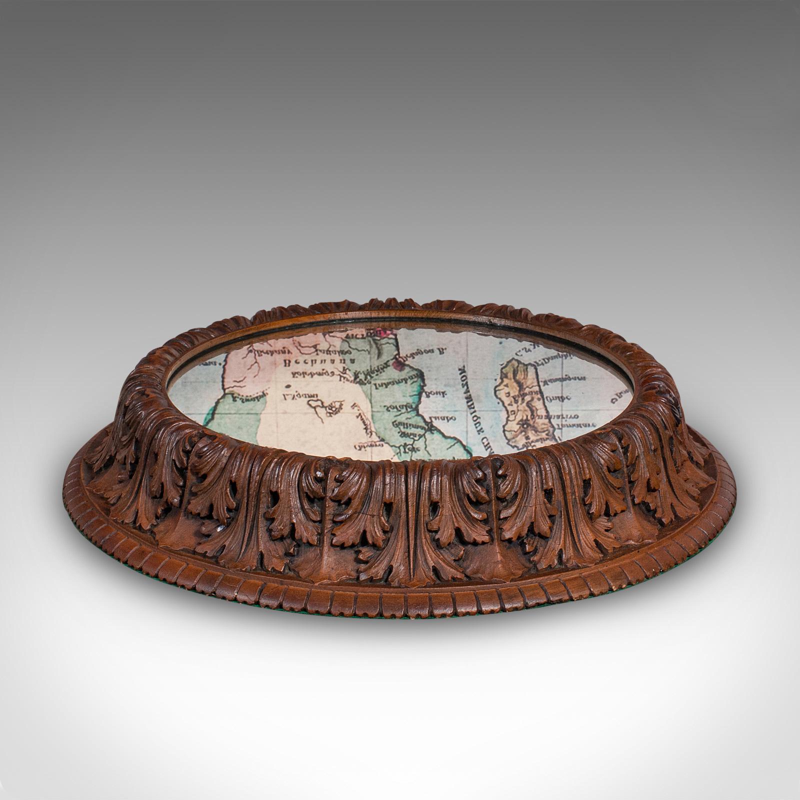 Forêt-Noire Présentoir à gâteaux ancien, allemand, Oak, centre de table en miroir, victorien en vente