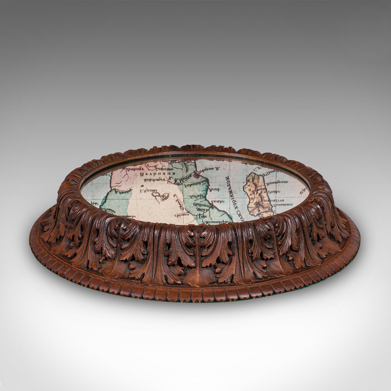 Présentoir à gâteaux ancien, allemand, Oak, centre de table en miroir, victorien Bon état - En vente à Hele, Devon, GB