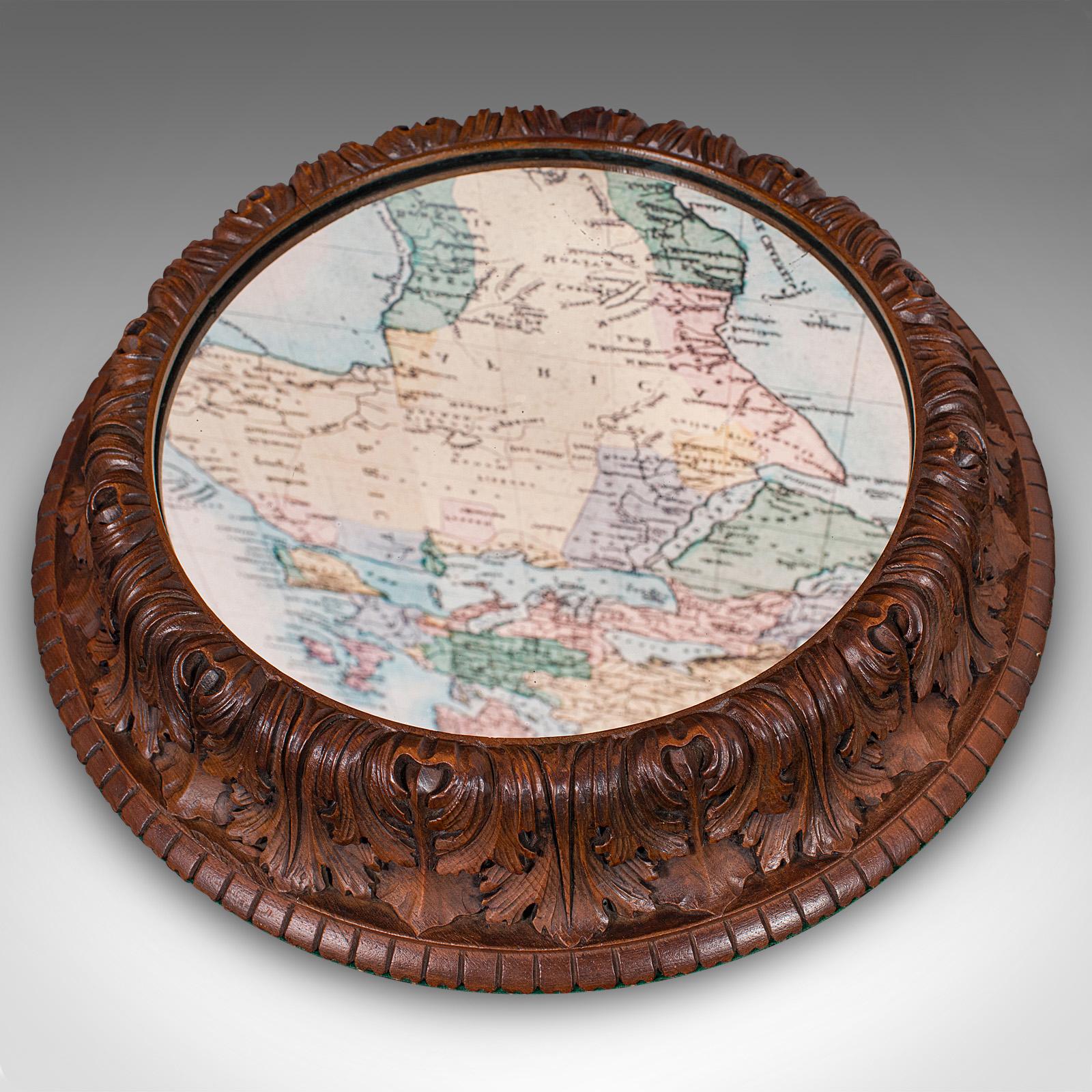 20ième siècle Présentoir à gâteaux ancien, allemand, Oak, centre de table en miroir, victorien en vente