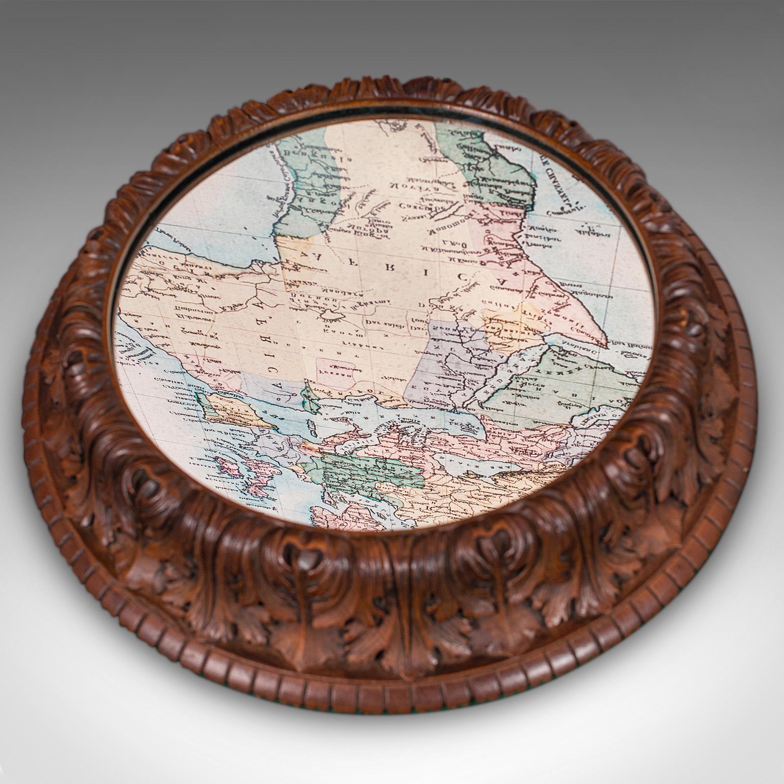 Verre Présentoir à gâteaux ancien, allemand, Oak, centre de table en miroir, victorien en vente